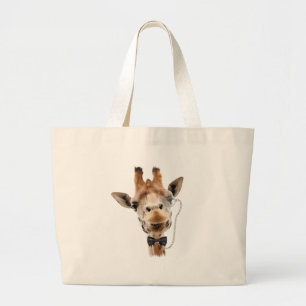 Bolso De Tela Gigante Gracia divertida con Bowtie y Monocle