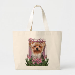 Bolso De Tela Gigante Gracias - los tulipanes rosados - Yorkshire