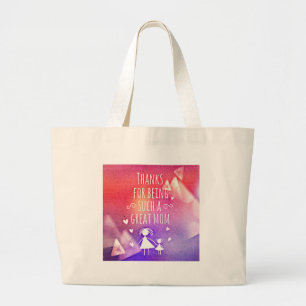 BOLSO DE TELA GIGANTE ¡GRACIAS POR SER UNA GRAN MAMÁ!