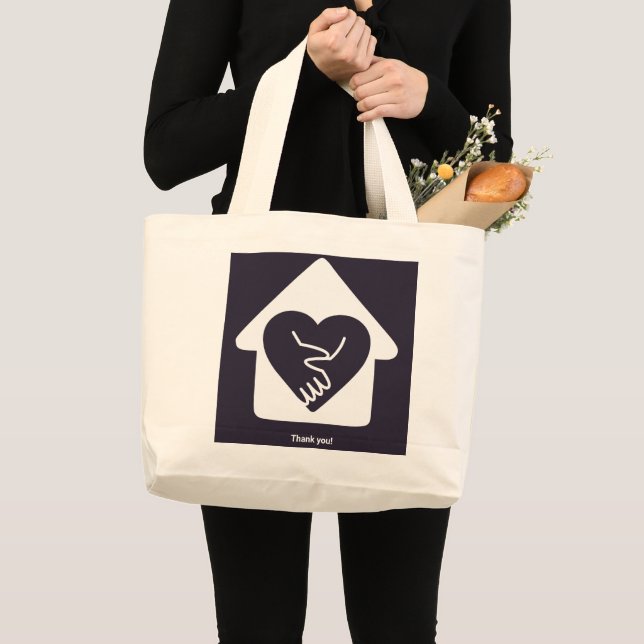 Bolso De Tela Gigante Gracias promocionales de atención domiciliaria (Anverso (producto))