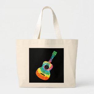 Bolso De Tela Gigante Gracioso Hippie Arco Arcoiris Tye Guitarra Acústic