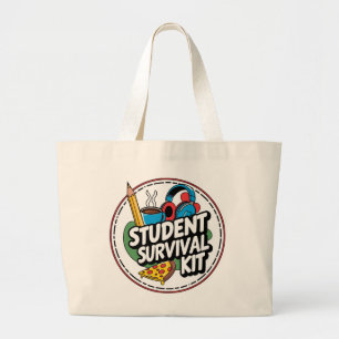 Bolso De Tela Gigante Gracioso kit de supervivencia estudiantil de vuelt