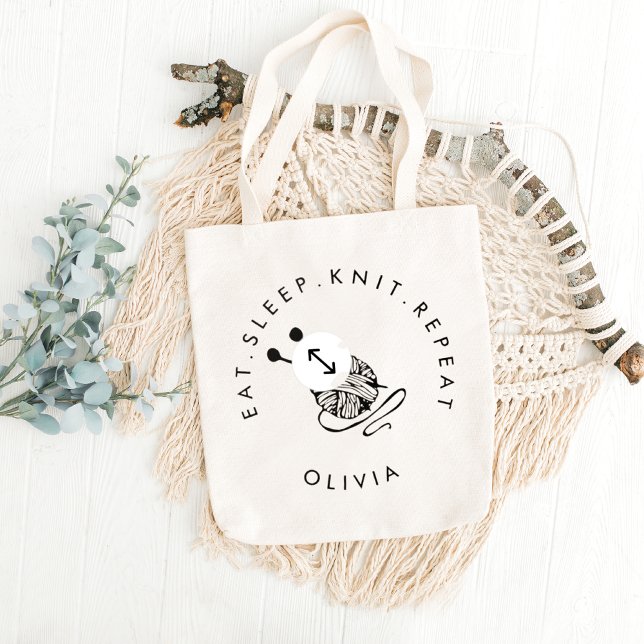 Bolso De Tela Gigante Gracioso Knitus Comer Knit de sueño Repetir Person (Subido por el creador)