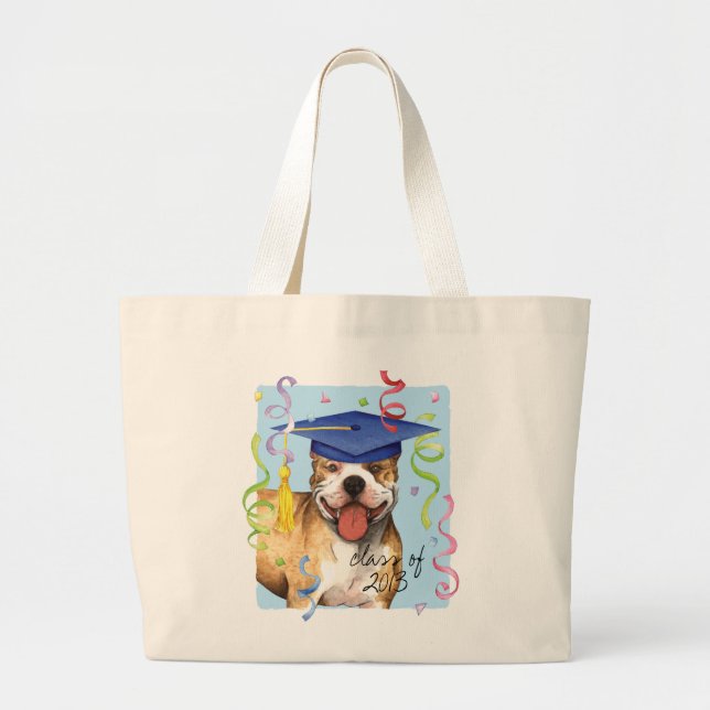 Bolso De Tela Gigante Graduado de Pit Bull (Frente)