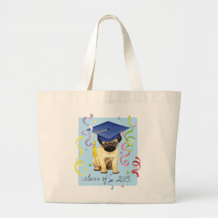 Bolso De Tela Gigante Graduado de pug
