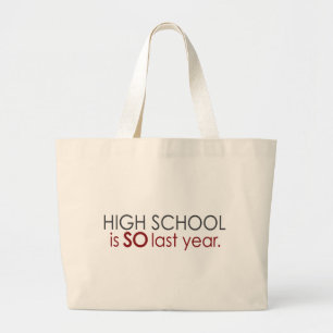 Bolso De Tela Gigante Graduado divertido de la High School secundaria