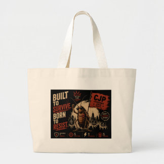 Bolso De Tela Gigante Gráfica de Cucaracha Construida para Sobrevivir, N