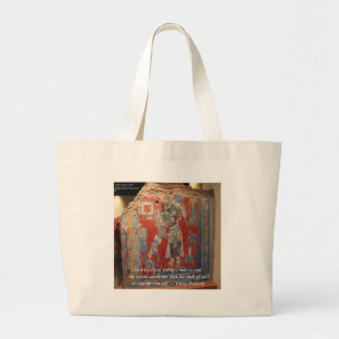 Bolso De Tela Gigante Gráfica del Imperio Tolteca y Proverbio Famoso