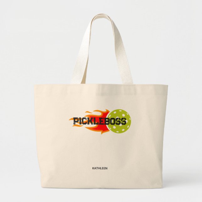 Bolso De Tela Gigante Gráfica personal de Vivid Pickle Boss (Frente)