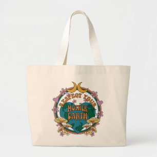 Bolso De Tela Gigante Gráfico retro madre tierra de 70