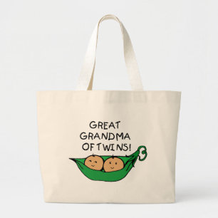 Bolso De Tela Gigante Gran abuela de la vaina de los gemelos