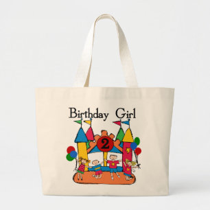 Bolso De Tela Gigante Gran Chica 2º cumpleaños camisetas y regalos