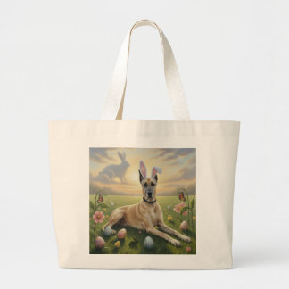 Bolso De Tela Gigante Gran Danés con Orejas de Conejo Pascua Primavera P