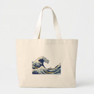 Bolso De Tela Gigante Gran ola de pintura japonesa Kanagawa