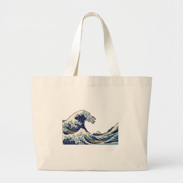 Bolso De Tela Gigante Gran ola de pintura japonesa Kanagawa (Frente)