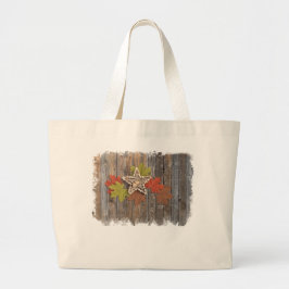 Bolso De Tela Gigante Gran tote de las estrellas del otoño