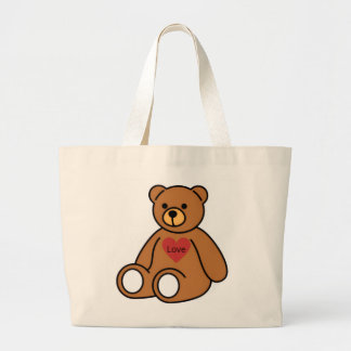 Bolso De Tela Gigante Grand Sac Fourre-Tout en Toile – Ours en Peluche