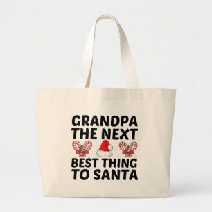 BOLSO DE TELA GIGANTE GRANDPA LA PRÓXIMA MEJOR COSA PARA SANTA