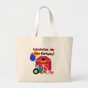 Bolso De Tela Gigante Granja 3 camisetas de cumpleaños y regalos