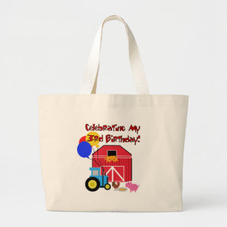 Bolso De Tela Gigante Granja 3 camisetas de cumpleaños y regalos