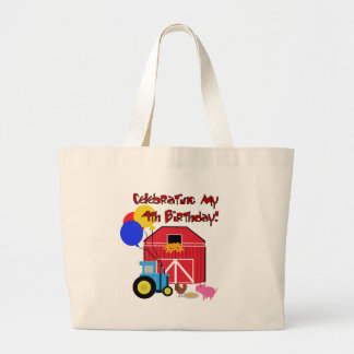 Bolso De Tela Gigante Granja 4 camisetas de cumpleaños y regalos