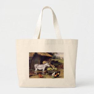 Bolso De Tela Gigante Granja del gallo del burro