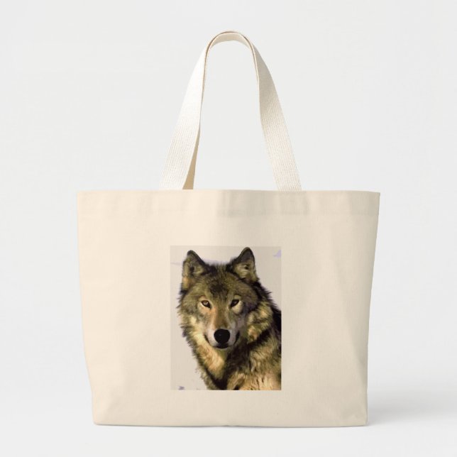 Bolso De Tela Gigante Gray Wolf (Frente)