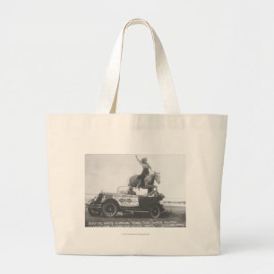 Bolso De Tela Gigante Gris de Bonnie que salta su caballo