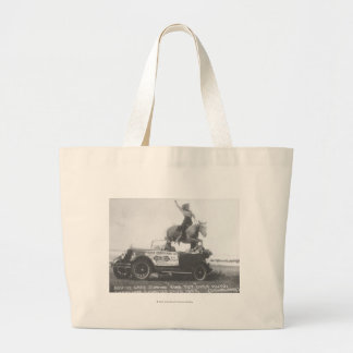 Bolso De Tela Gigante Gris de Bonnie que salta su caballo