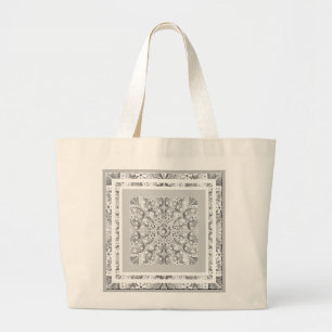 Bolso De Tela Gigante Gris de encaje cerámico