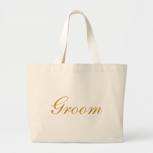 Bolso De Tela Gigante Groom Gold (Frente)