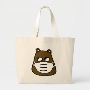 Bolso De Tela Gigante Groundhog en la máscara facial