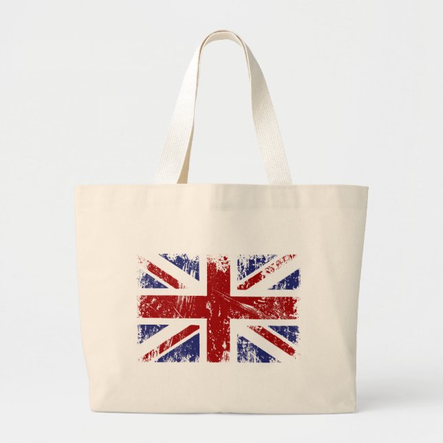 Bolso De Tela Gigante Grunge británico del punk de la bandera (Frente)