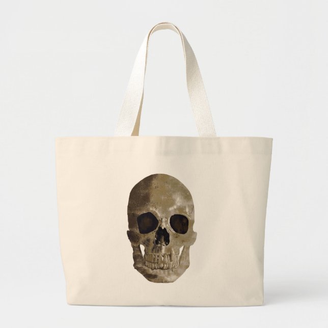 Bolso De Tela Gigante Grungy Skull (Frente)