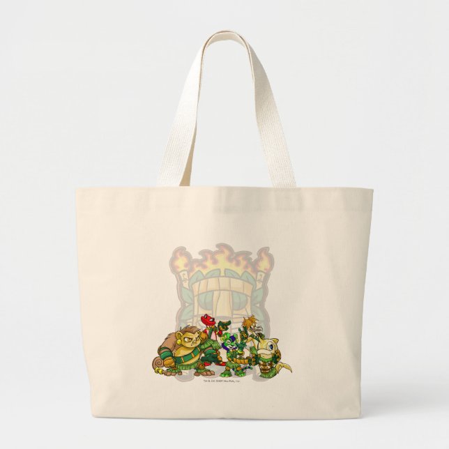 Bolso De Tela Gigante Grupo de islas del misterio del equipo (Frente)