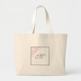 Bolso De Tela Gigante Grupo Nupcial Rosa Francés Fleur de Lis Monograma