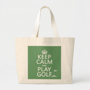 Bolso De Tela Gigante Guarde el golf de la calma y del juego - todos los