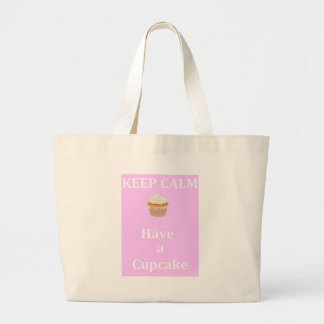 Bolso De Tela Gigante Guarde la calma - para comer una magdalena