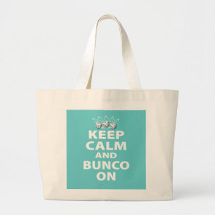 Bolso De Tela Gigante Guarde la calma y Bunco en diseño