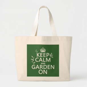 Bolso De Tela Gigante Guarde la calma y el jardín encendido - todos los