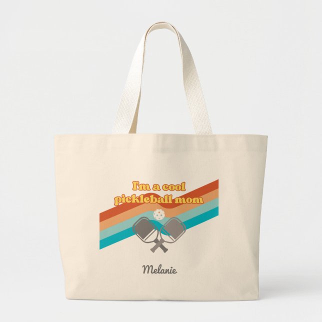 Bolso De Tela Gigante Guay Pickleball Mom Tote Bag Gran Retro (Frente)