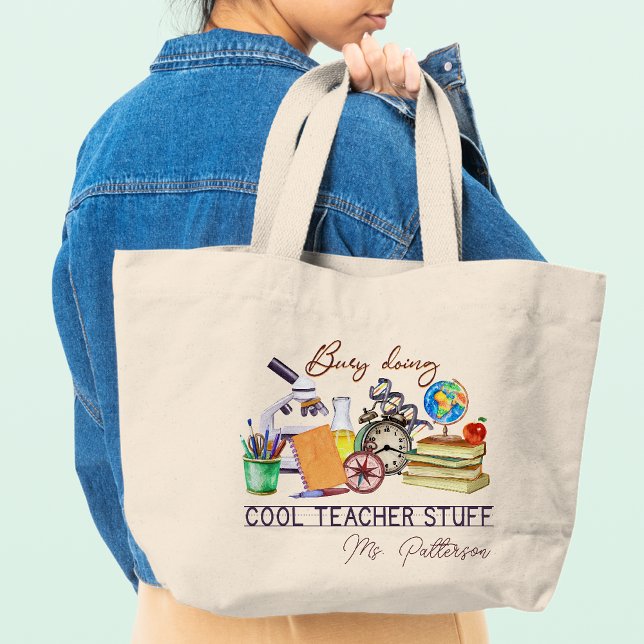 Bolso De Tela Gigante Guay Teacher Fun Fun Moderno Nombre Personalizado (Subido por el creador)