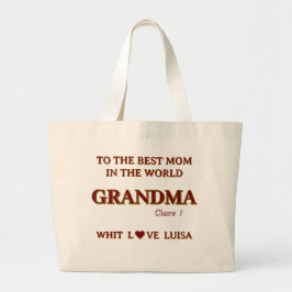 Bolso De Tela Gigante Guión de mamá de abuela personalizada