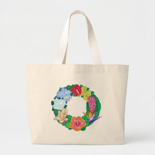 Bolso De Tela Gigante Guirnalda tropical