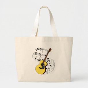 Bolso De Tela Gigante Guitarra