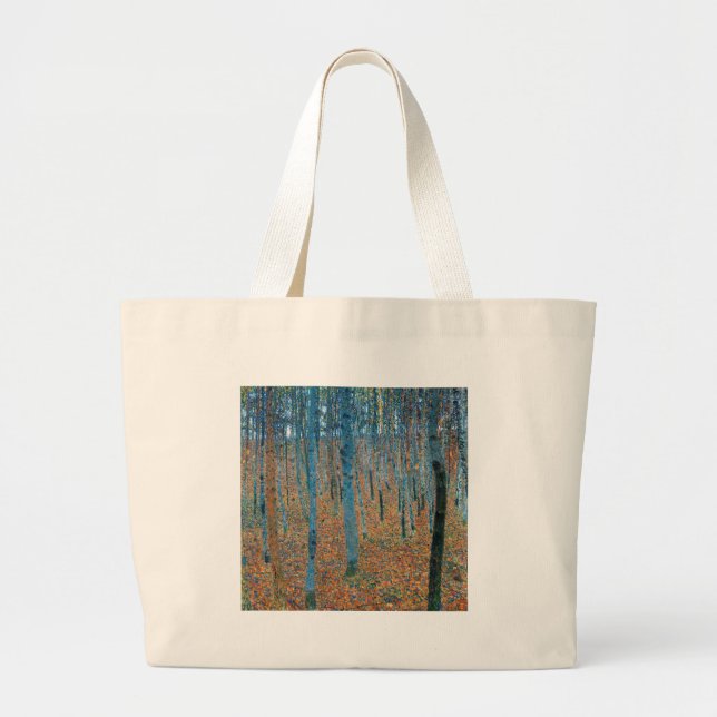 Bolso De Tela Gigante Gustav Klimt Beech Tree Forest Grove (Frente)