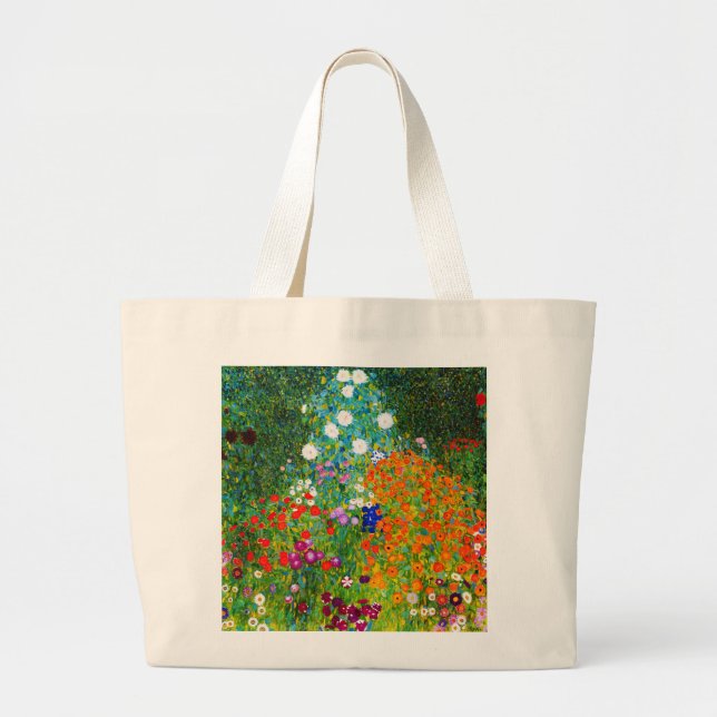 Bolso De Tela Gigante Gustav Klimt , “ Farmhouse garden ” (Frente)