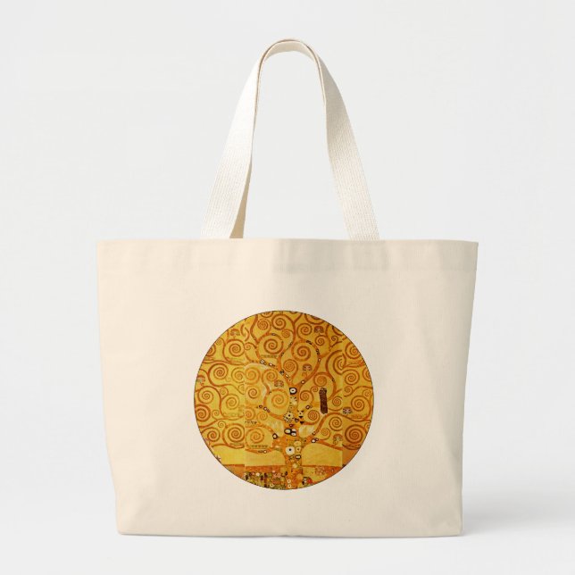 Bolso De Tela Gigante Gustav Klimt Tree of Life: Simbolista Art Nouveau (Frente)