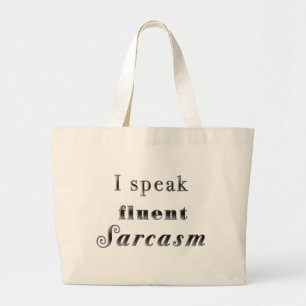 Bolso De Tela Gigante Hablo el tote fluido del sarcasmo