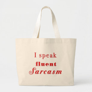 Bolso De Tela Gigante Hablo el tote fluido del sarcasmo